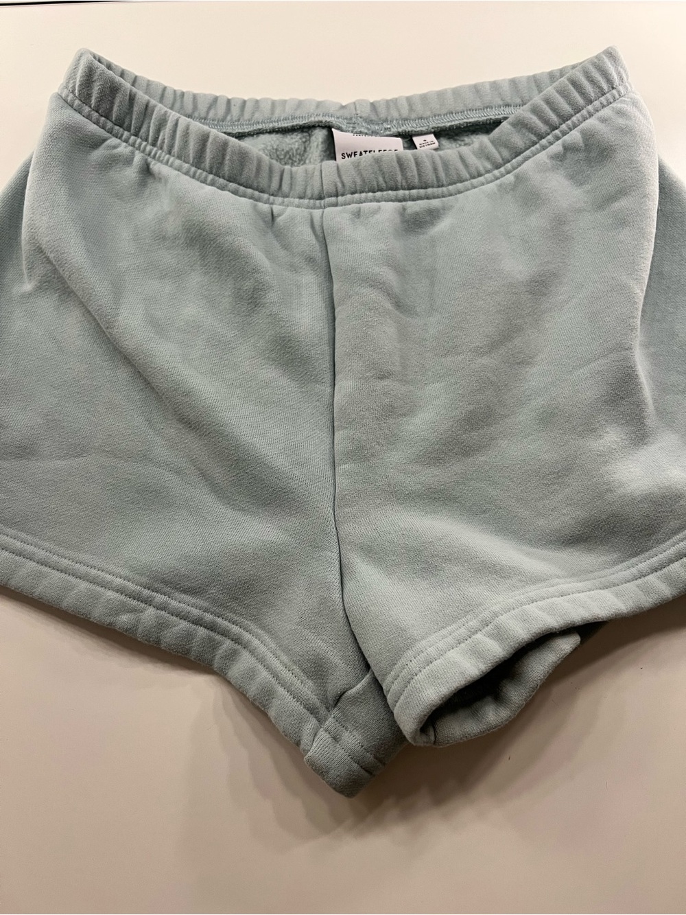 Aritzia Soft High-Rise Shorts in Sage